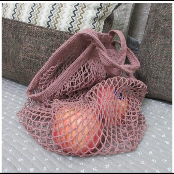 Pink Eco Cotton Mesh Farmers Market - Picture 2 of 13